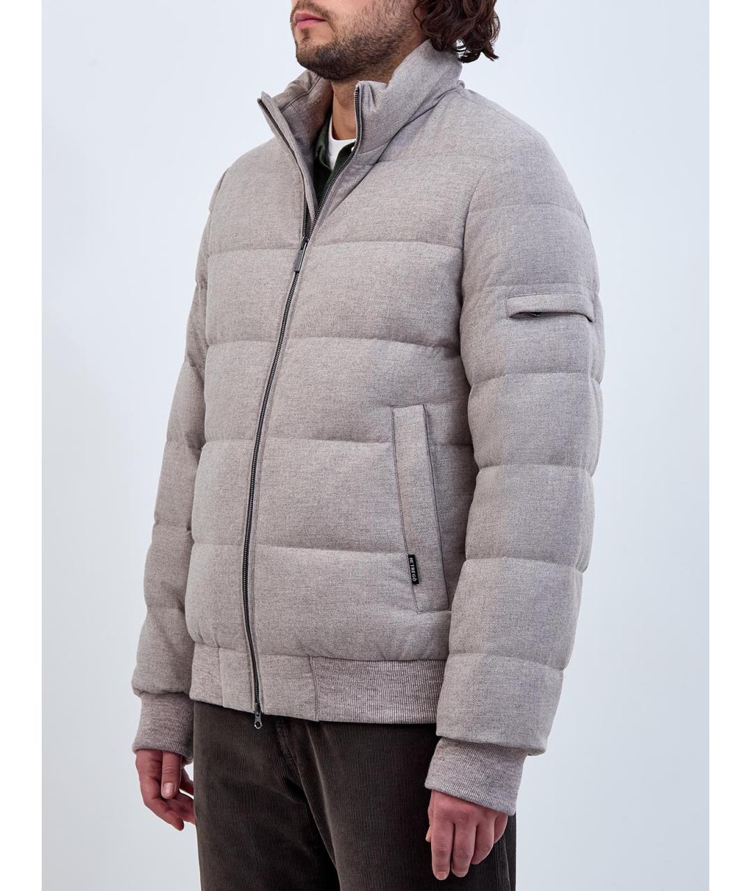 HETREGO Бежевый полиамидовый пуховик, фото 3