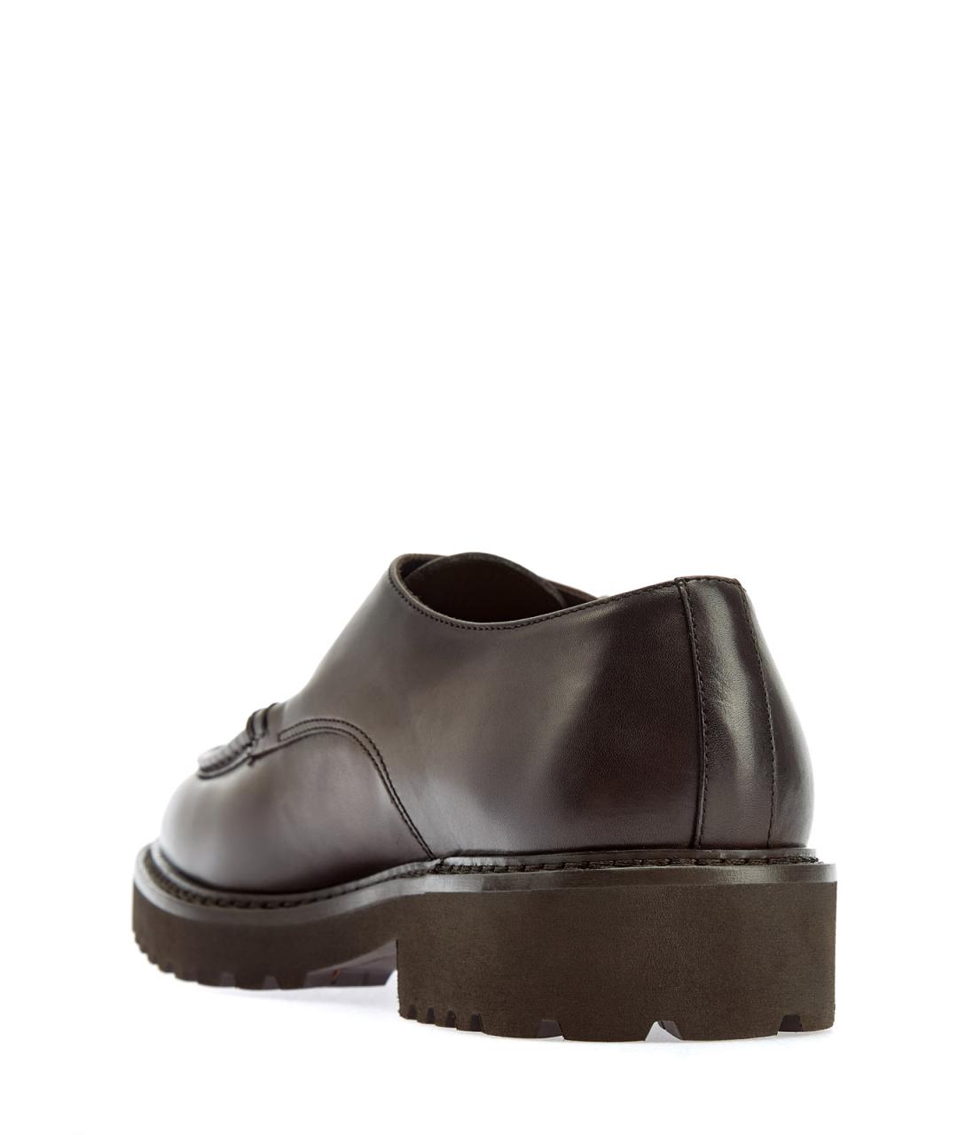 DOUCAL'S Коричневые кожаные низкие ботинки, фото 4