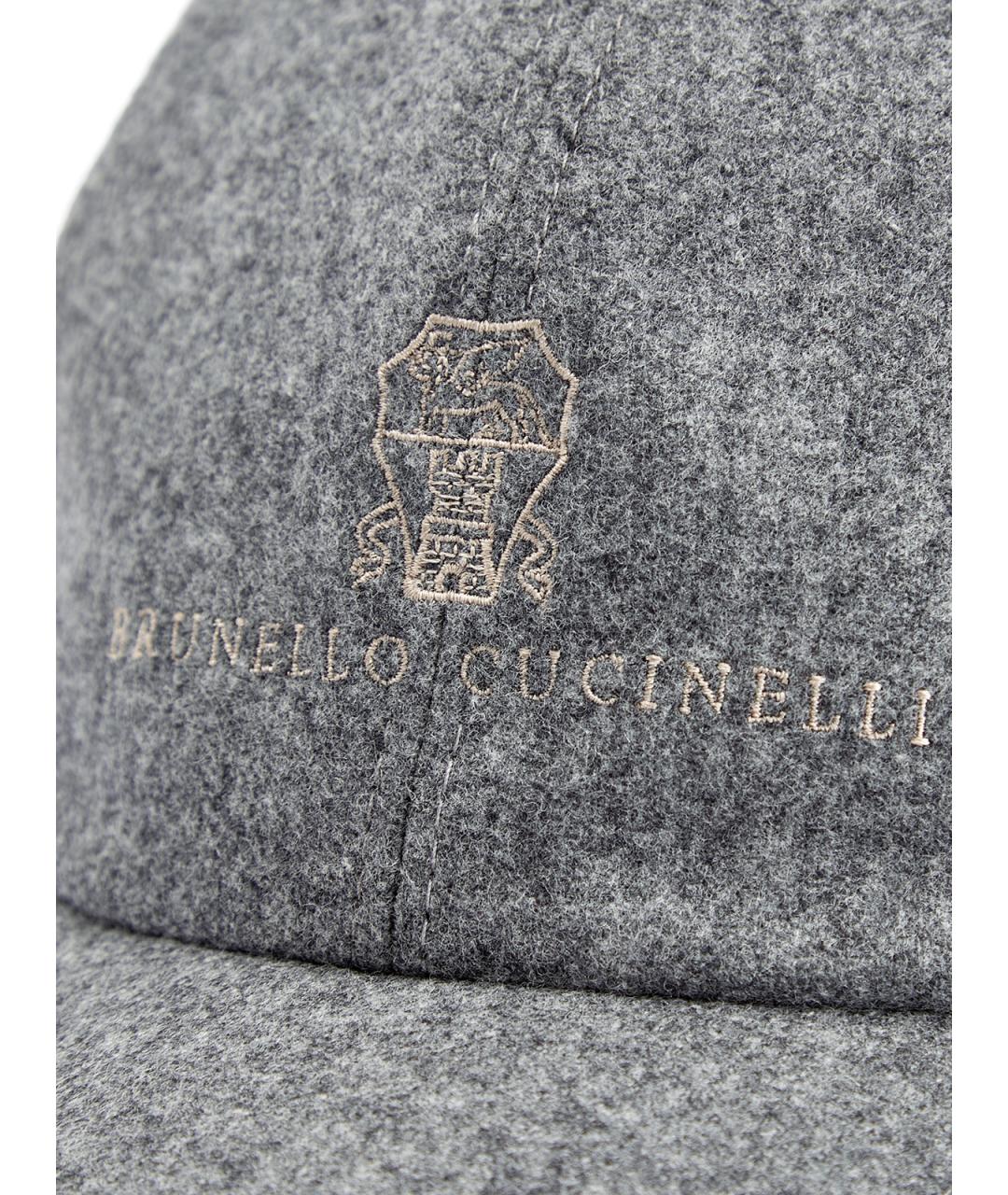 BRUNELLO CUCINELLI Серая шерстяная кепка/бейсболка, фото 5