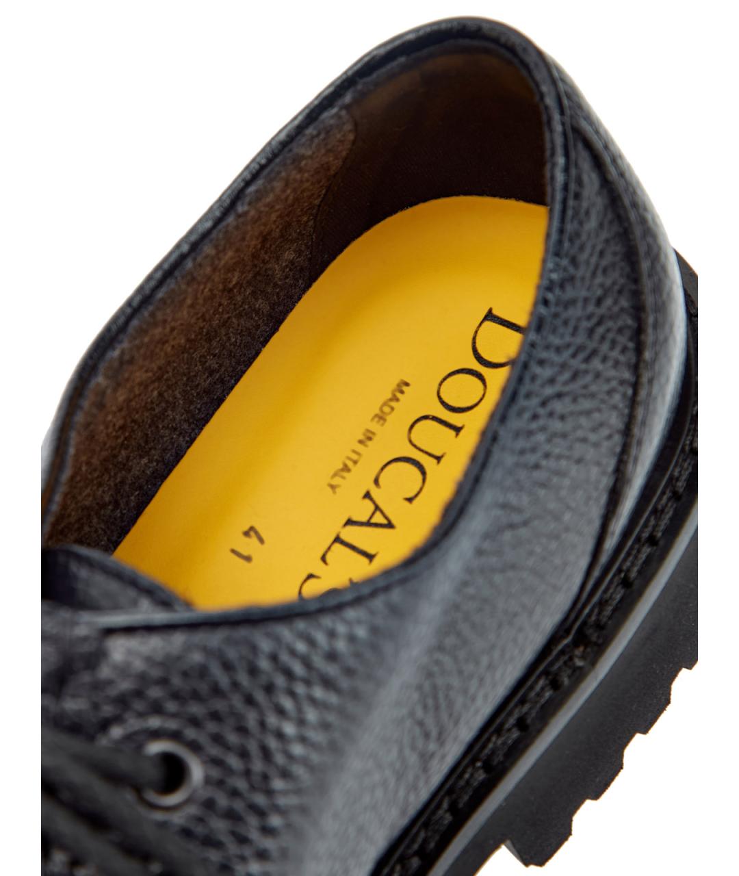 DOUCAL'S Темно-синие кожаные низкие ботинки, фото 7