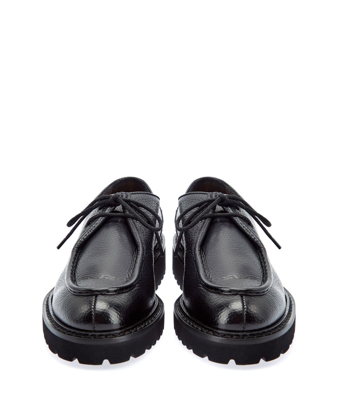 DOUCAL'S Темно-синие кожаные низкие ботинки, фото 6