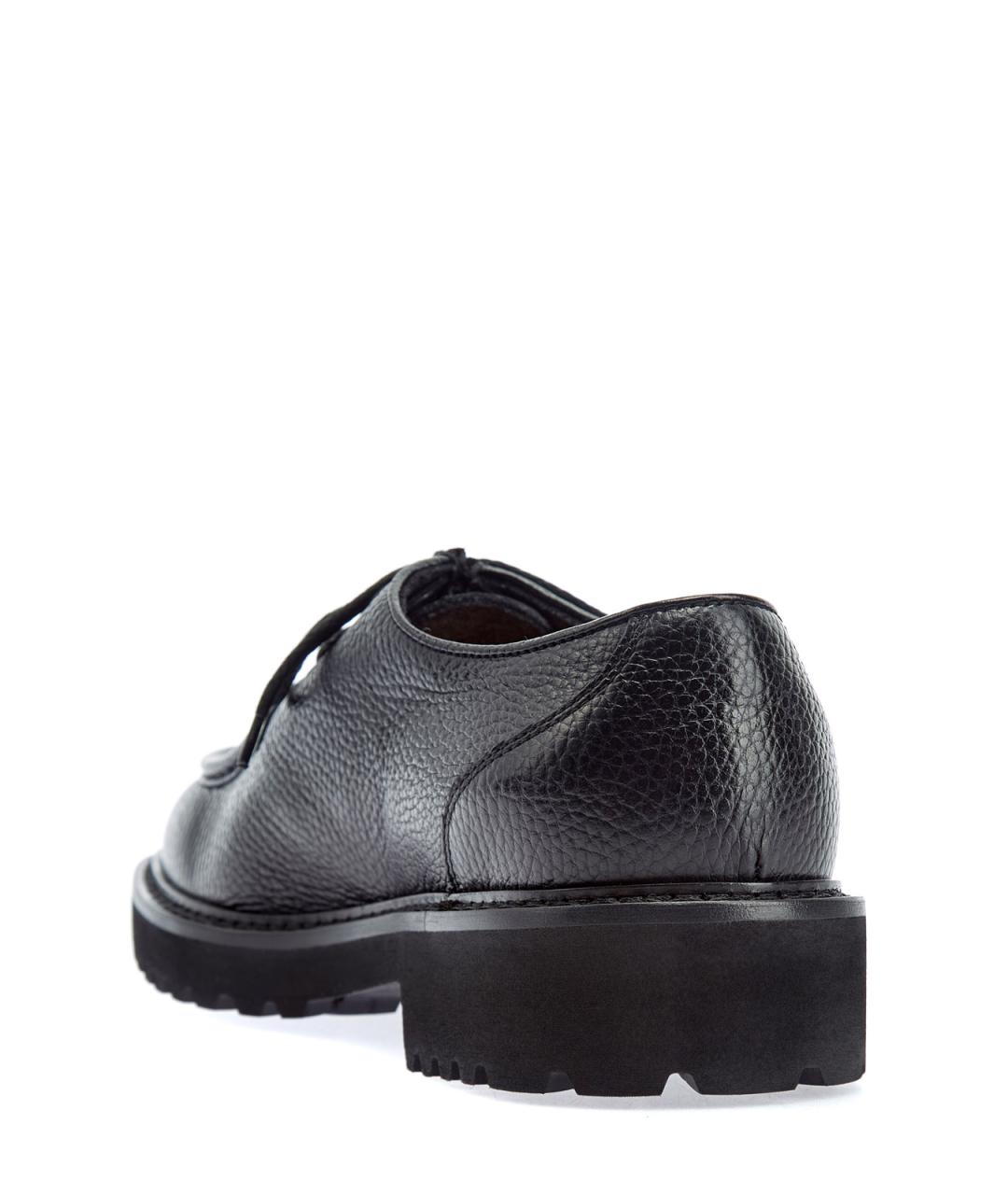 DOUCAL'S Темно-синие кожаные низкие ботинки, фото 4