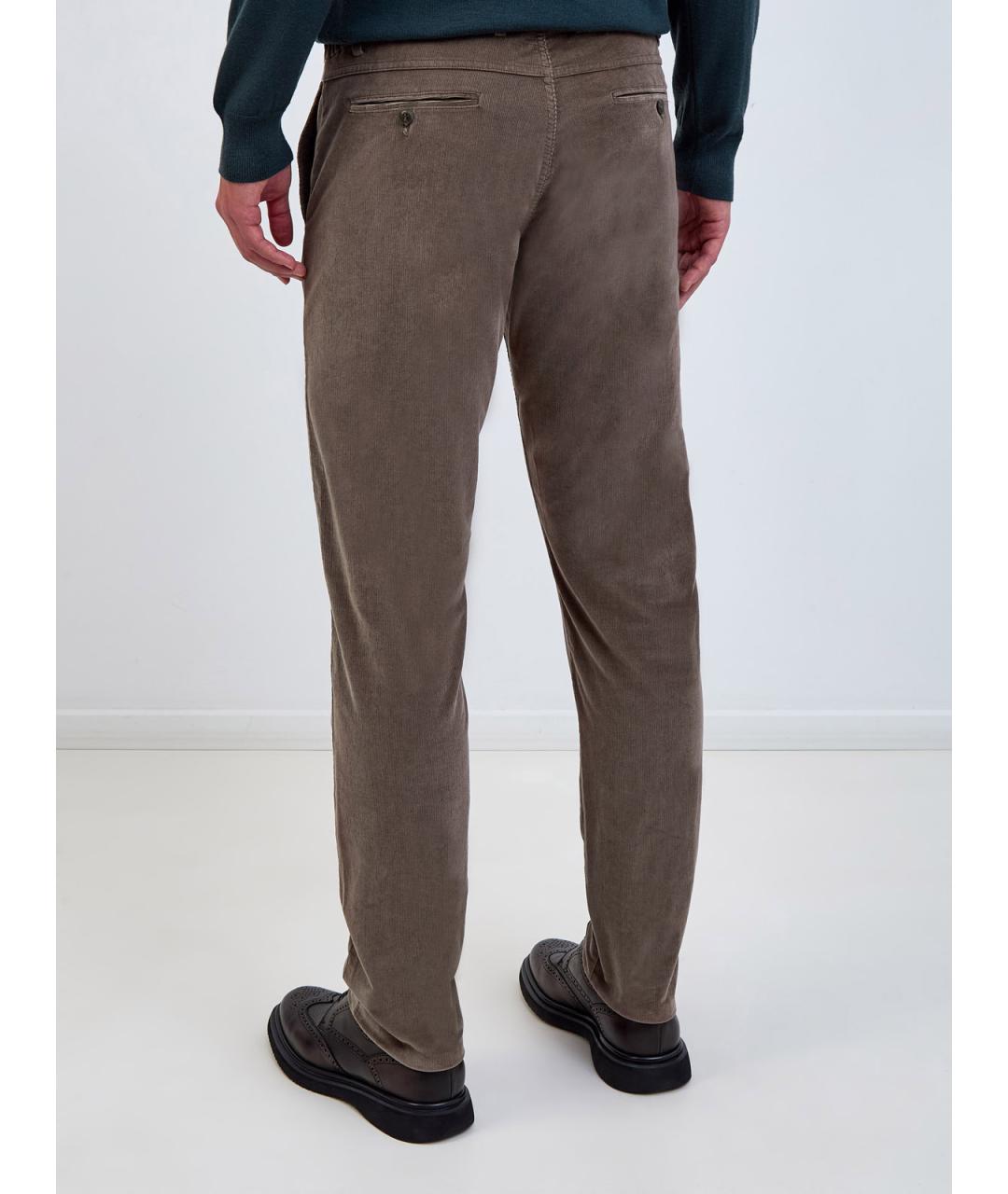 CANALI Бежевые хлопковые повседневные брюки, фото 4