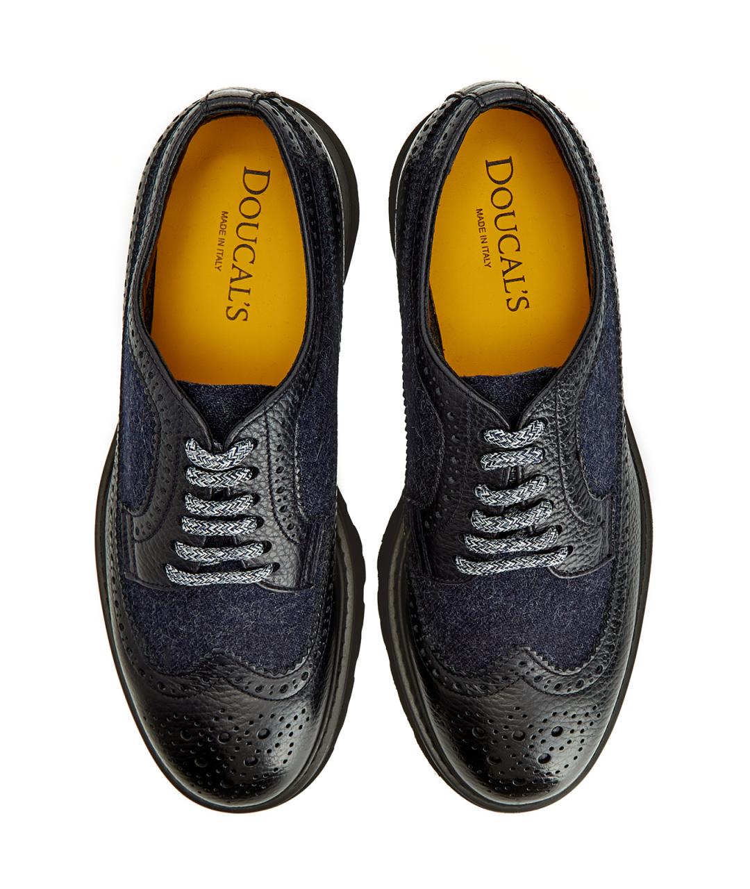 DOUCAL'S Черные кожаные низкие ботинки, фото 5