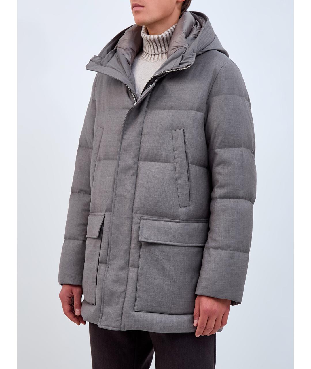 MONTECORE Серый шерстяной пуховик, фото 3