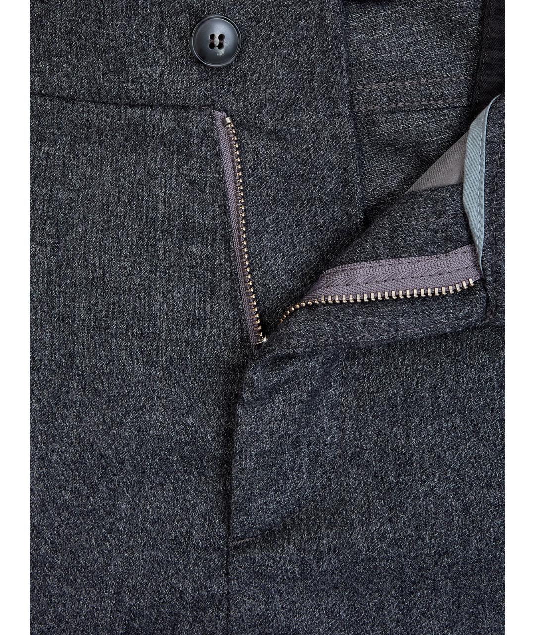 CANALI Серые шерстяные повседневные брюки, фото 4