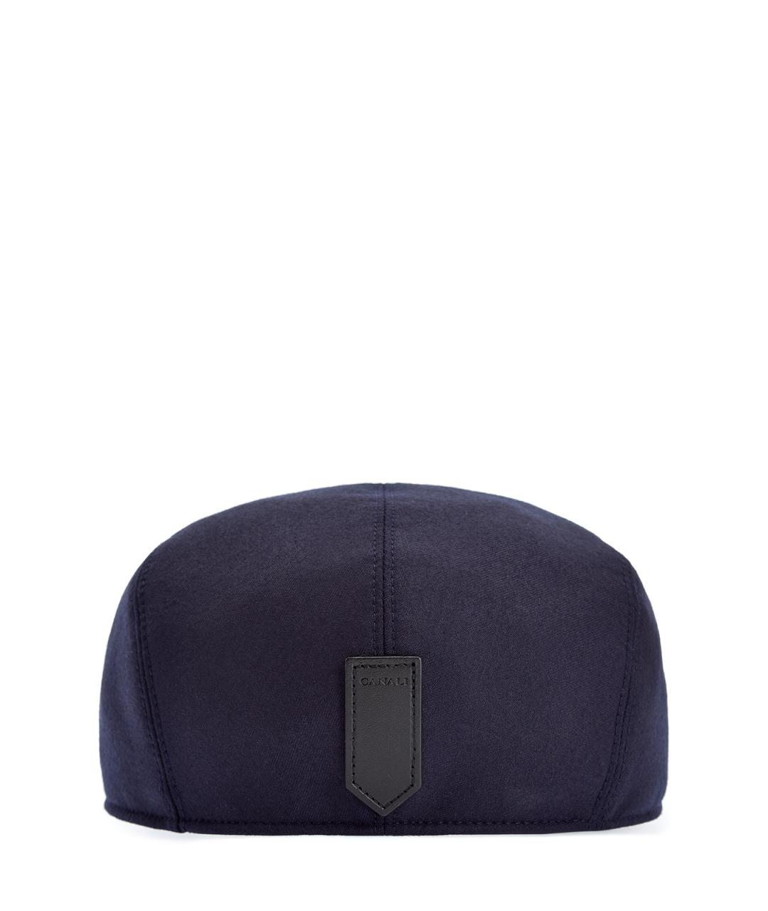 CANALI Синяя шерстяная кепка/бейсболка, фото 3