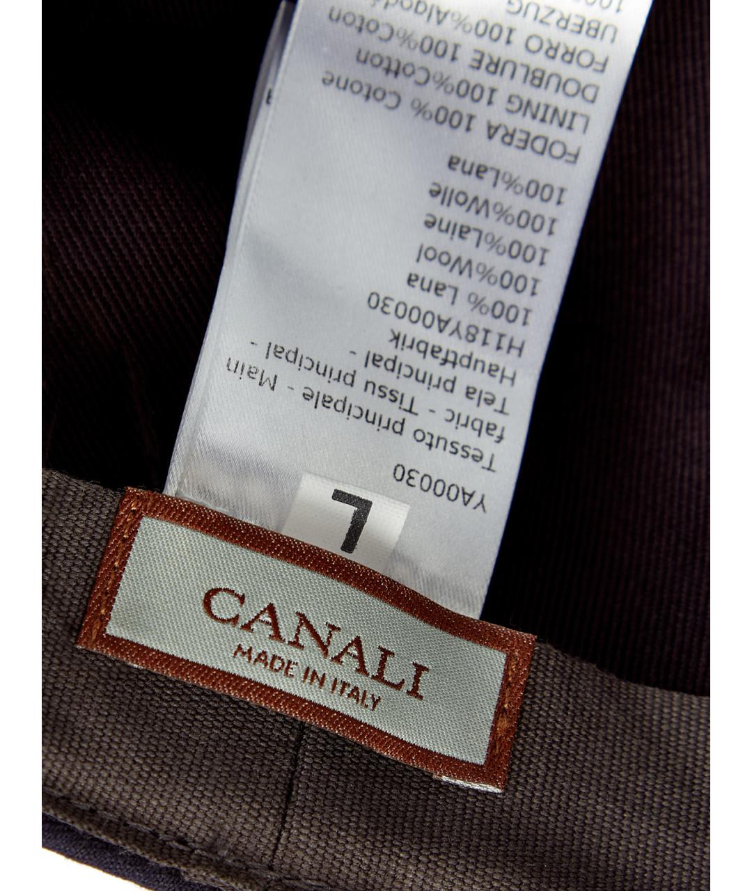 CANALI Синяя шерстяная кепка/бейсболка, фото 5