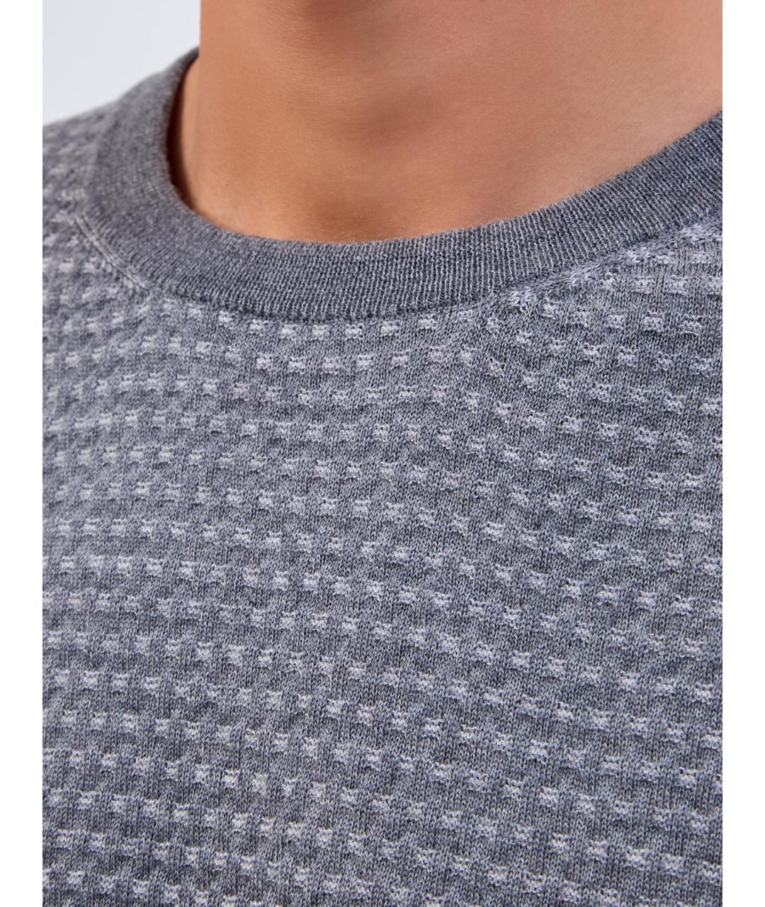 CANALI Серый шерстяной джемпер / свитер, фото 3