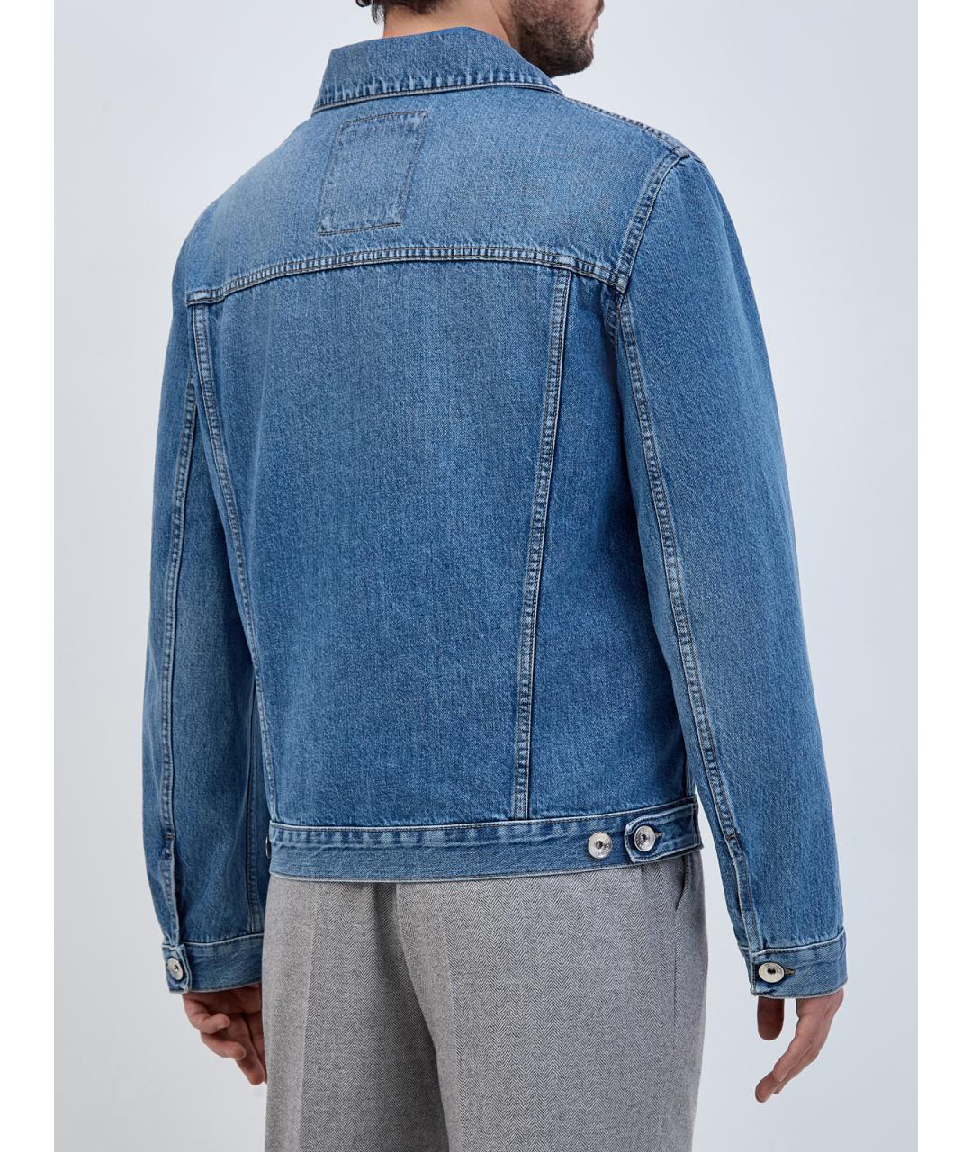 BRUNELLO CUCINELLI Голубая хлопковая куртка, фото 4