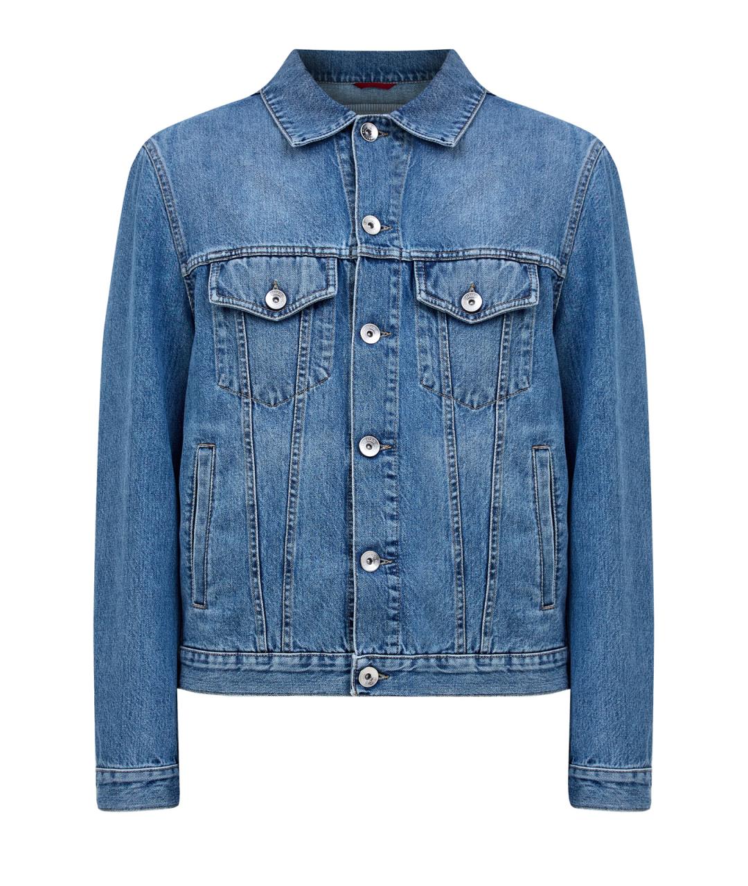 BRUNELLO CUCINELLI Голубая хлопковая куртка, фото 1