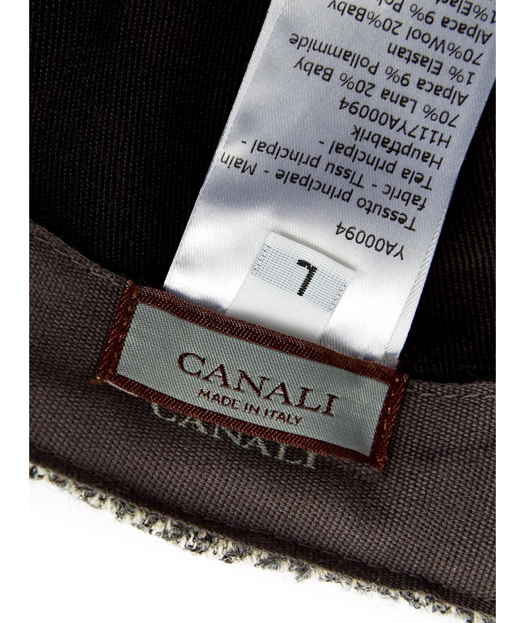 CANALI Серая шерстяная кепка/бейсболка, фото 6
