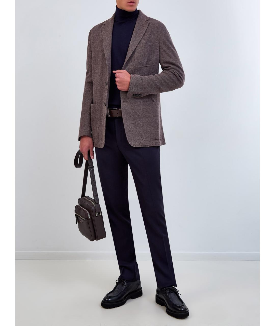 CANALI Синяя шерстяная водолазка, фото 2