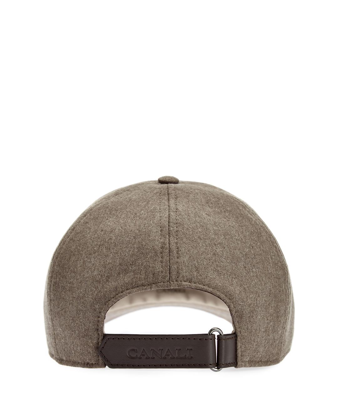 CANALI Коричневая шерстяная кепка/бейсболка, фото 4