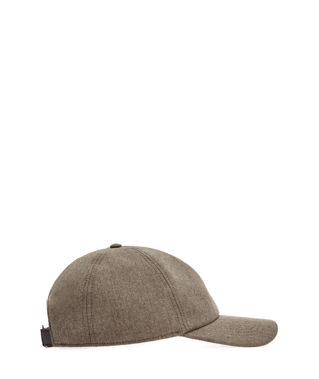 CANALI Коричневая шерстяная кепка/бейсболка, фото 3