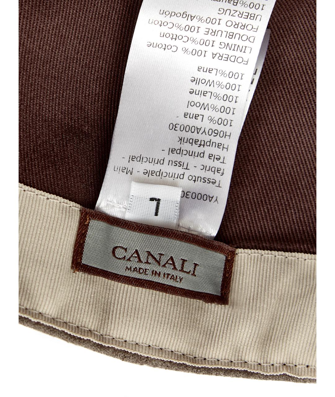 CANALI Коричневая шерстяная кепка/бейсболка, фото 6