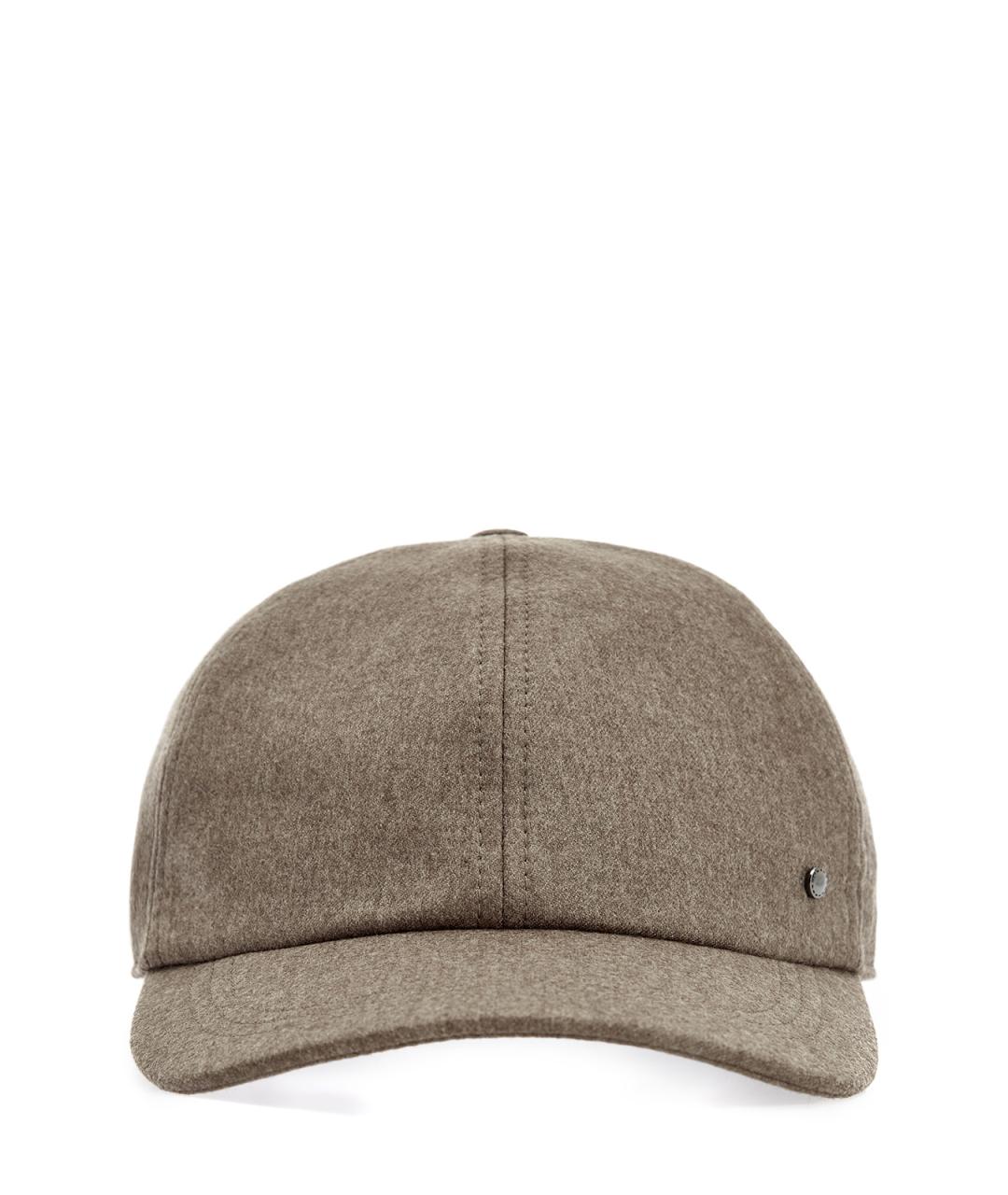 CANALI Коричневая шерстяная кепка/бейсболка, фото 1