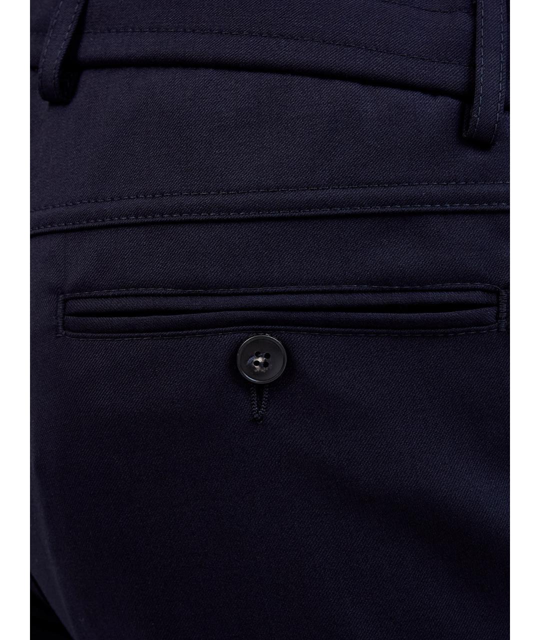 CANALI Синие шерстяные повседневные брюки, фото 5
