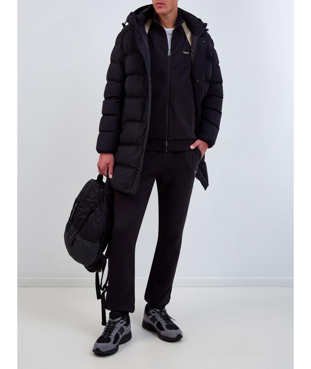 WOOLRICH Черные хлопковые повседневные брюки, фото 2