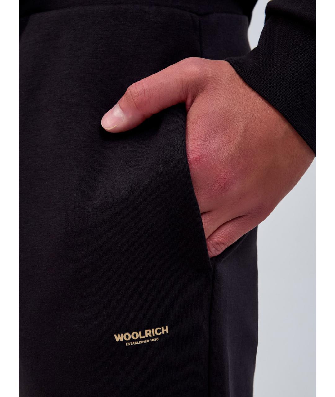 WOOLRICH Черные хлопковые повседневные брюки, фото 5