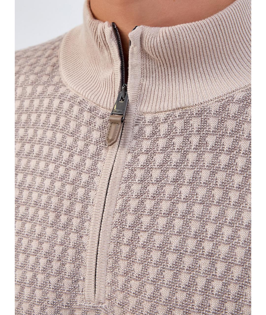 CANALI Бежевый шерстяной джемпер / свитер, фото 5