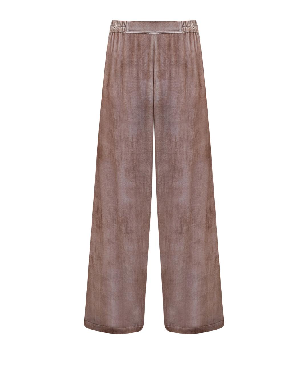 GENTRY PORTOFINO Коричневые вискозные прямые брюки, фото 1