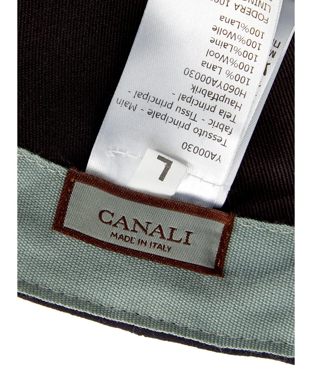 CANALI Синяя шерстяная кепка/бейсболка, фото 6