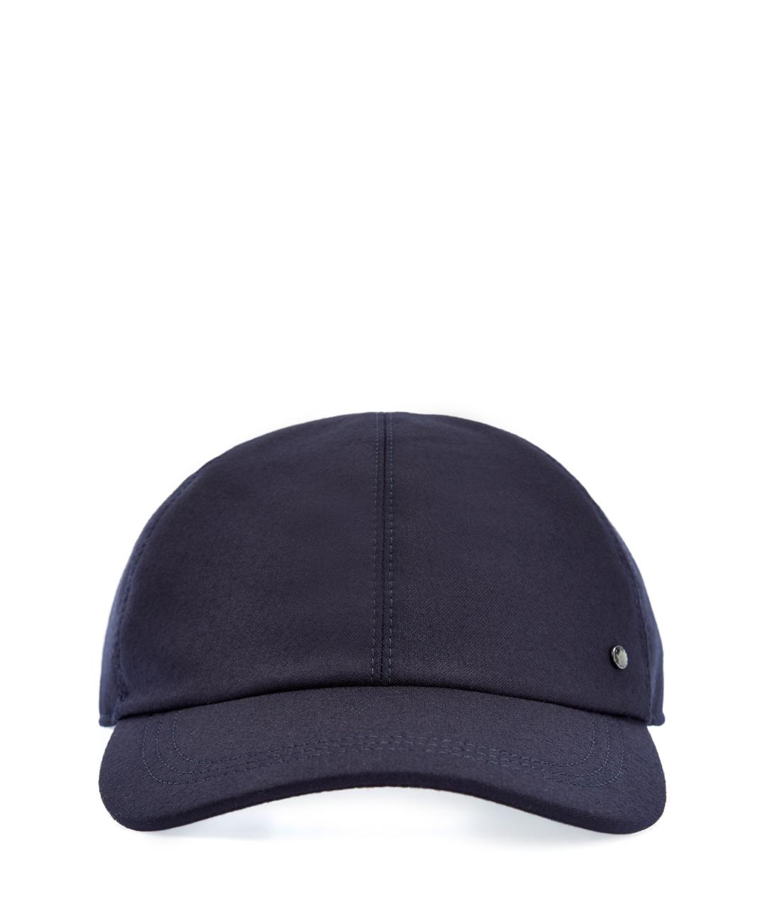 CANALI Синяя шерстяная кепка/бейсболка, фото 1