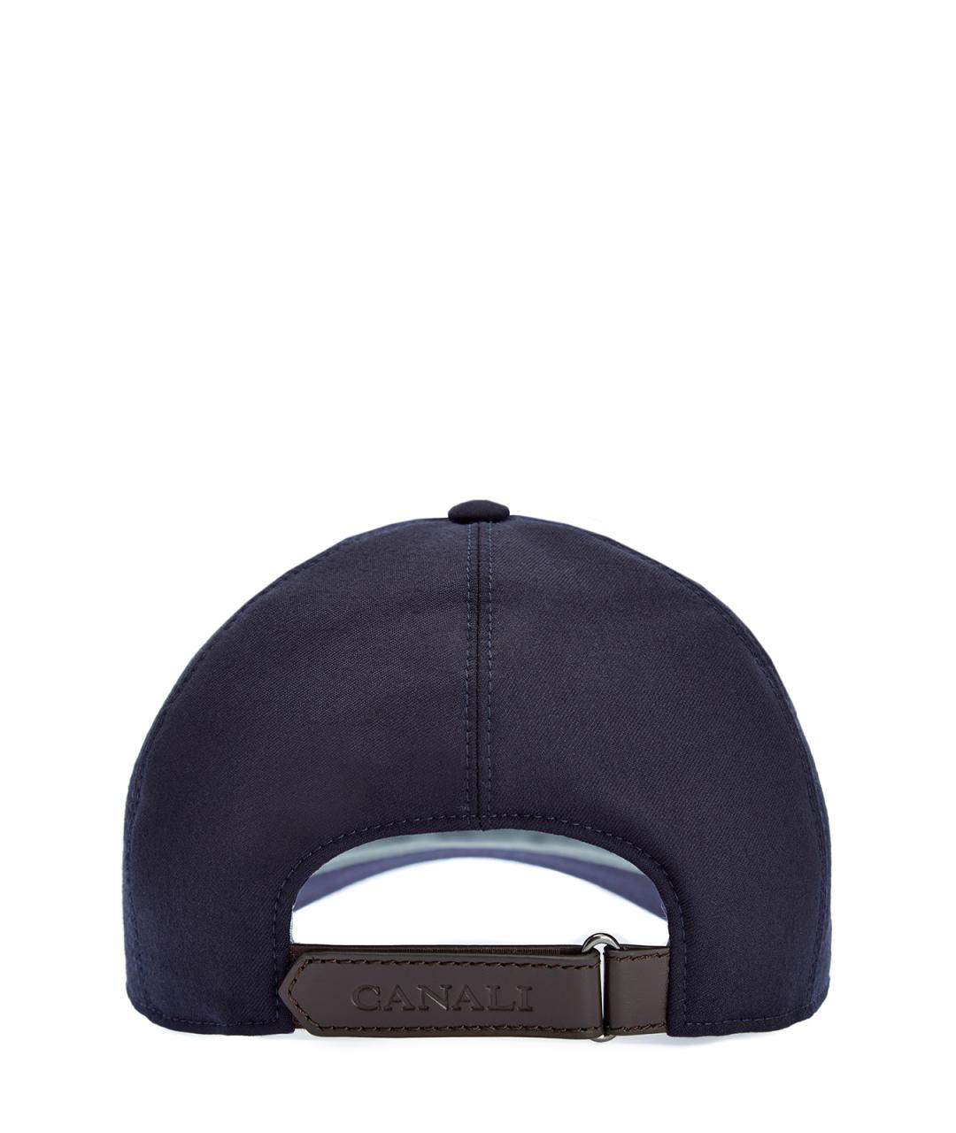CANALI Синяя шерстяная кепка/бейсболка, фото 4