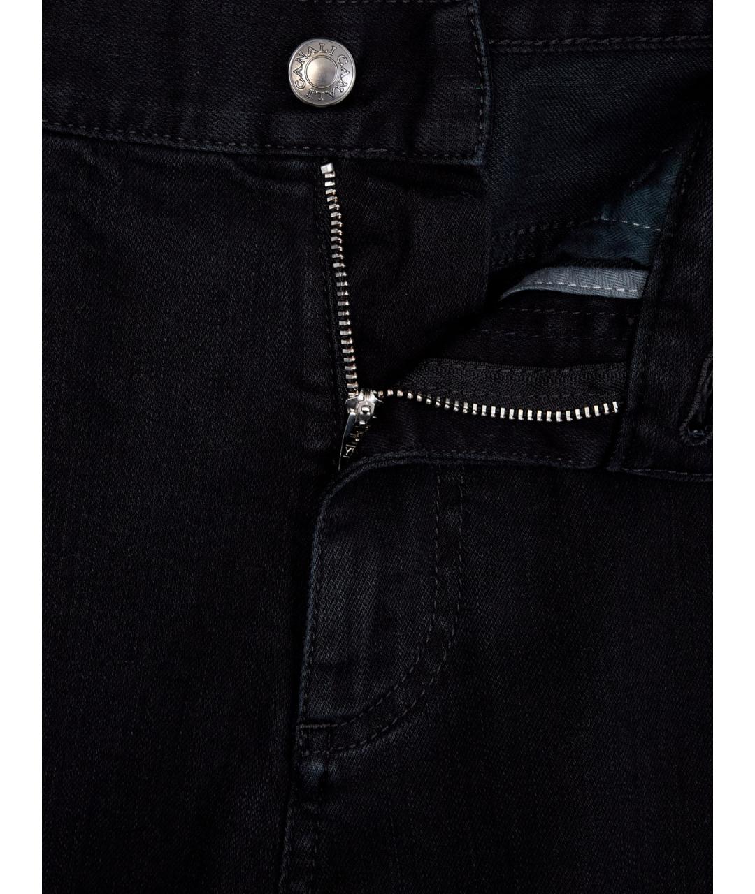 CANALI Черные хлопковые прямые джинсы, фото 6