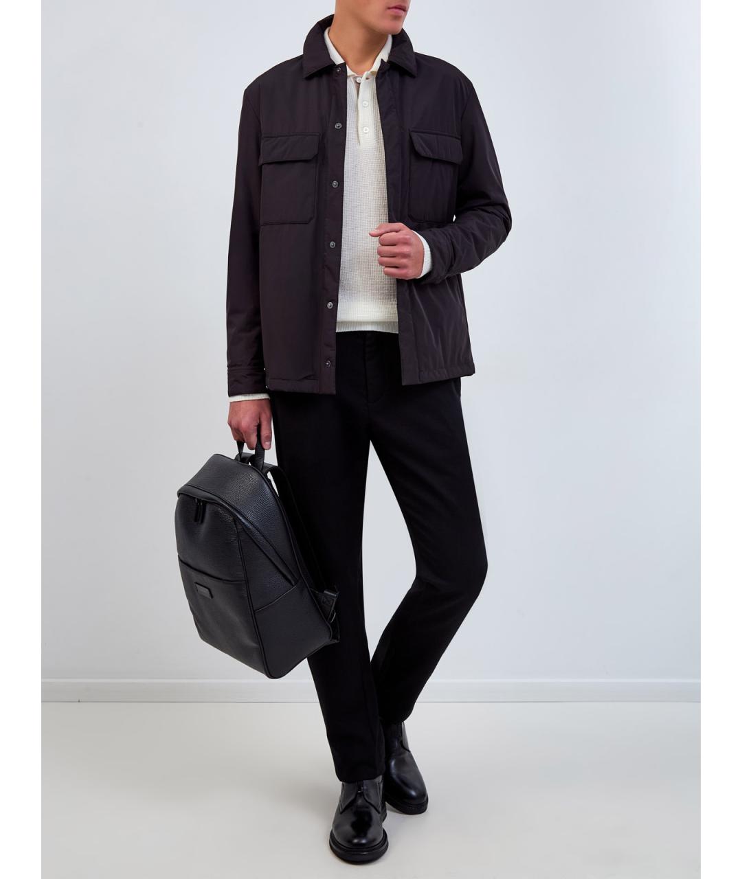 CANALI Белое поло с длинным рукавом, фото 2