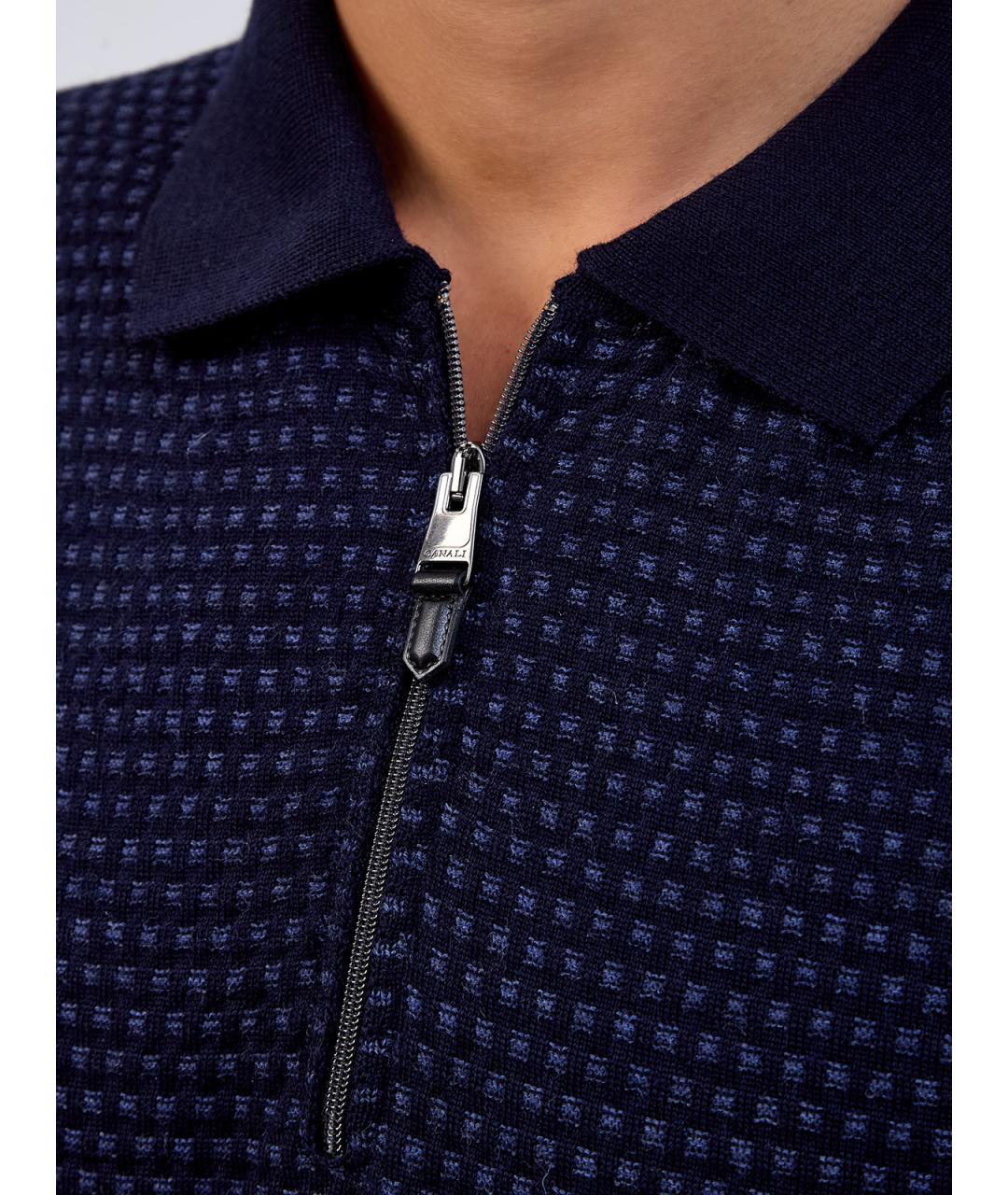 CANALI Синий шерстяной джемпер / свитер, фото 3