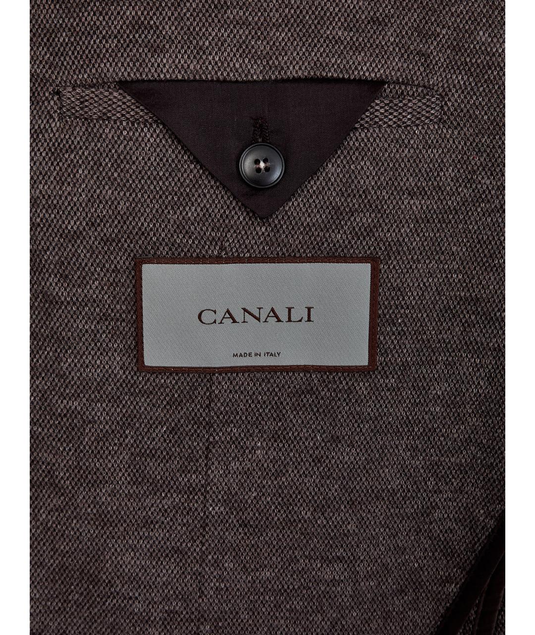 CANALI Коричневый хлопковый пиджак, фото 6
