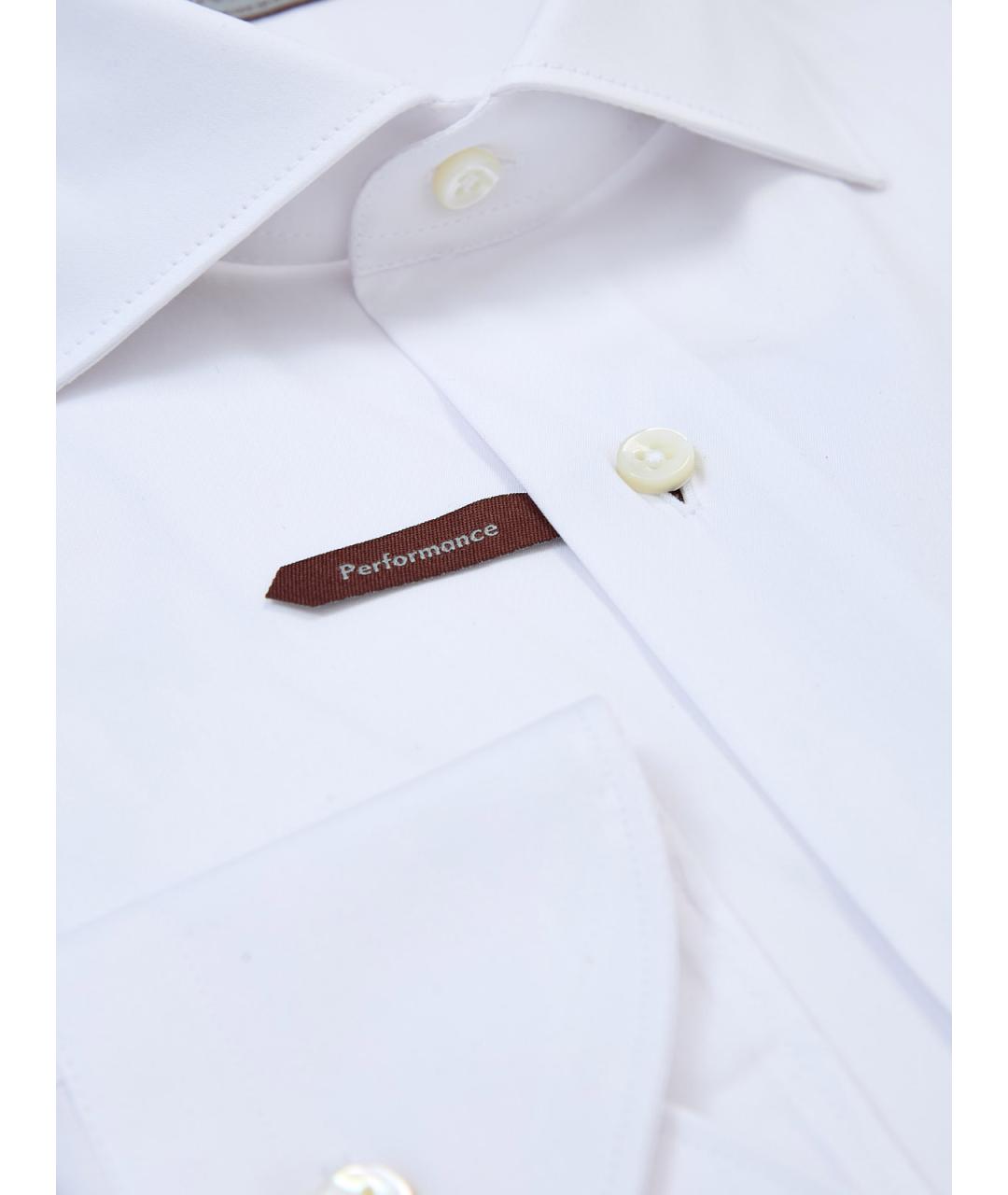 CANALI Белая хлопковая классическая рубашка, фото 3