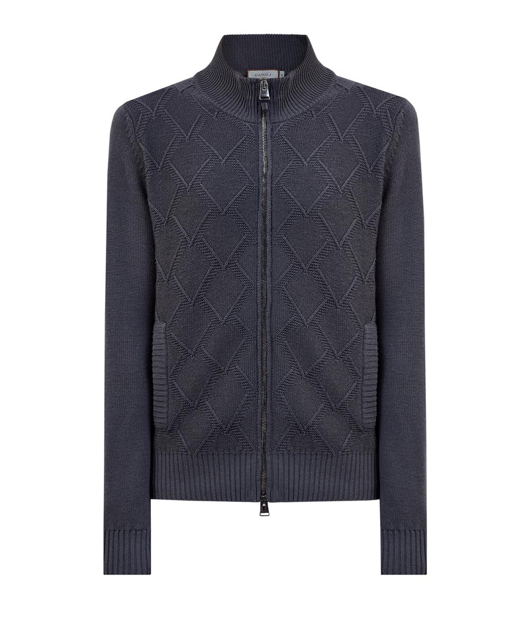 CANALI Серый шерстяной кардиган, фото 1