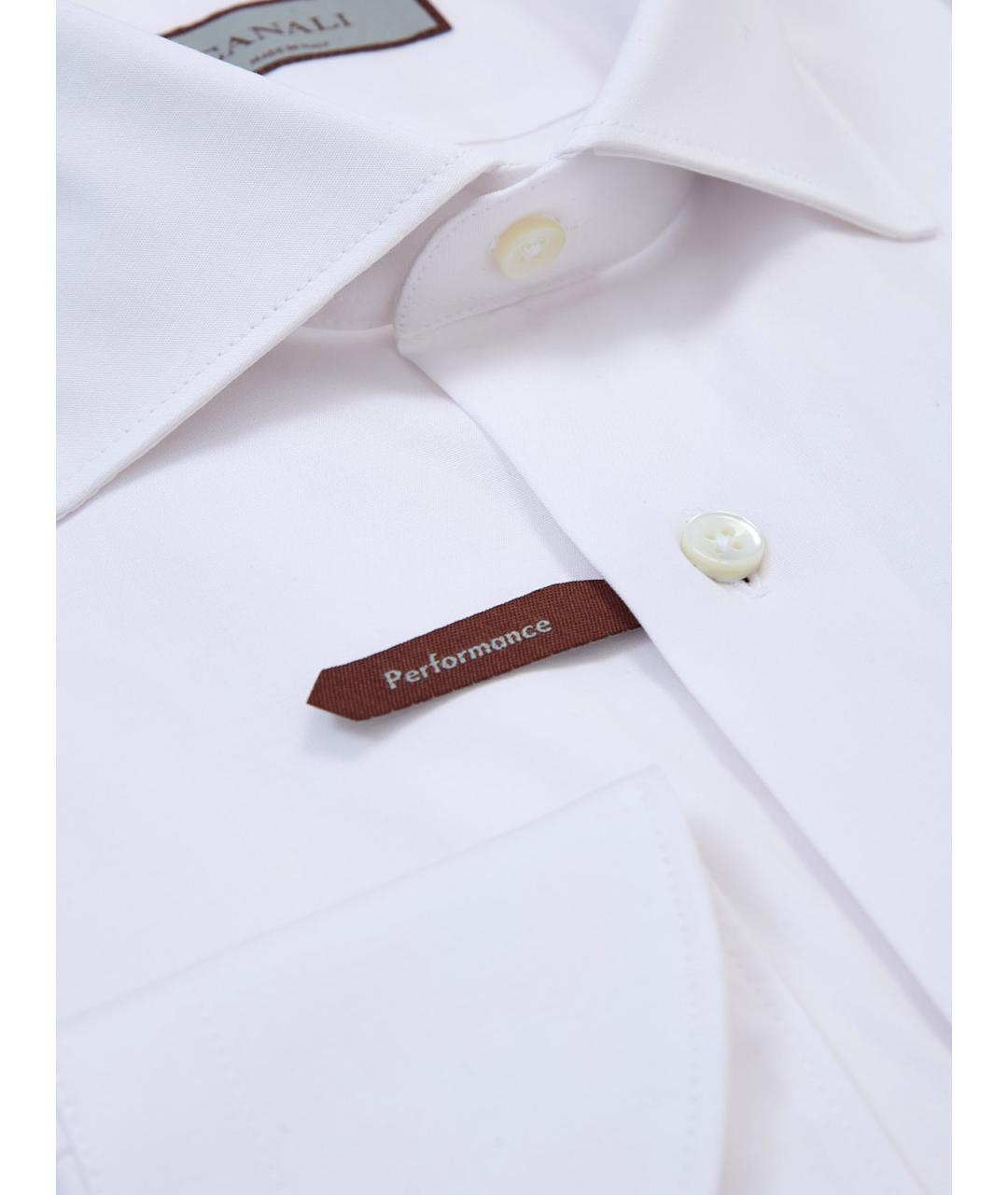 CANALI Белая хлопковая классическая рубашка, фото 3