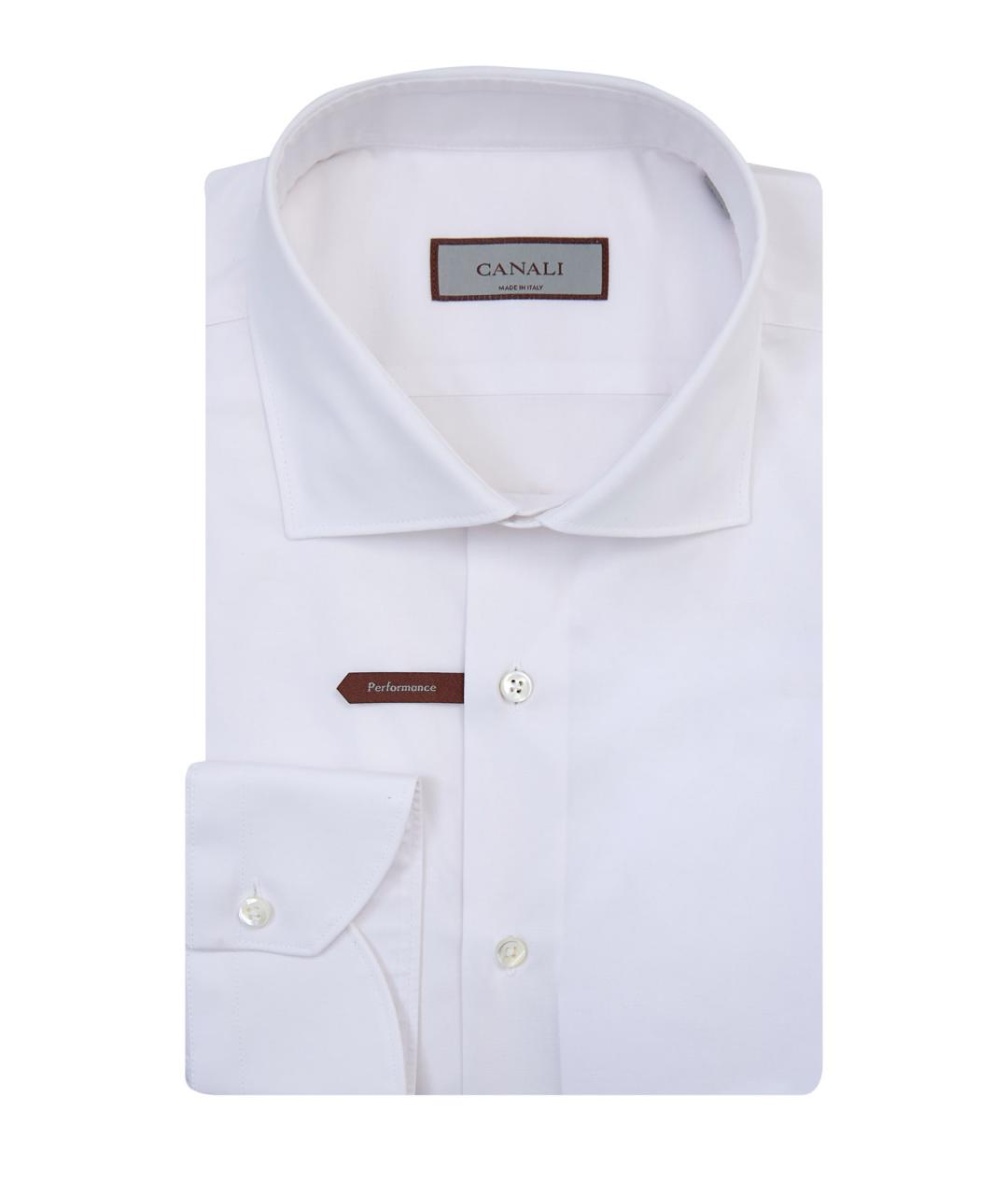 CANALI Белая хлопковая классическая рубашка, фото 1