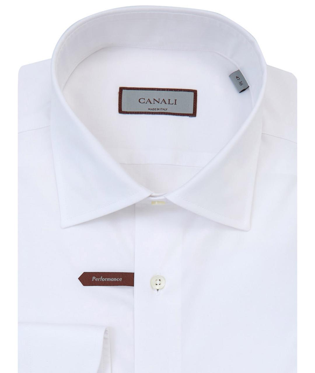 CANALI Белая хлопковая классическая рубашка, фото 2