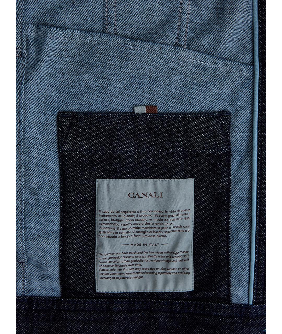 CANALI Синяя хлопковая куртка, фото 6