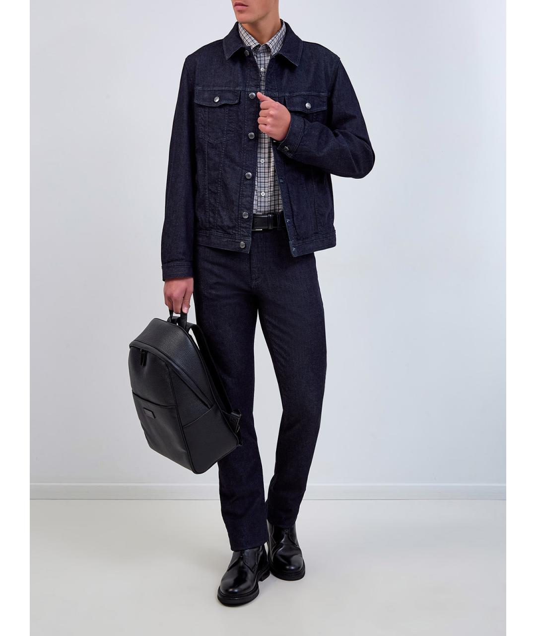 CANALI Синяя хлопковая куртка, фото 2