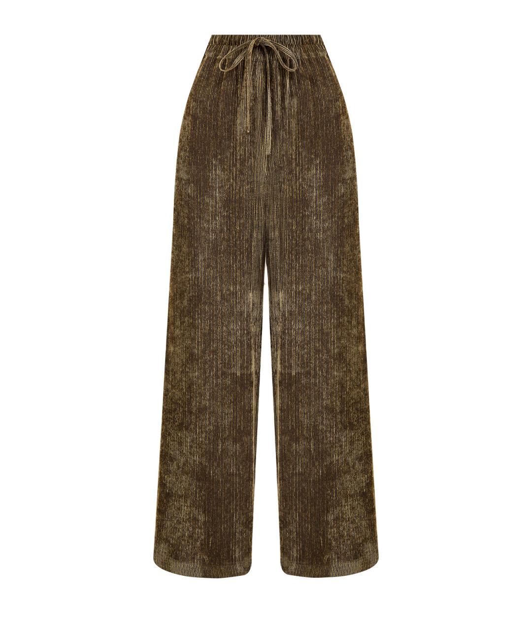 GENTRY PORTOFINO Зеленые вискозные прямые брюки, фото 1