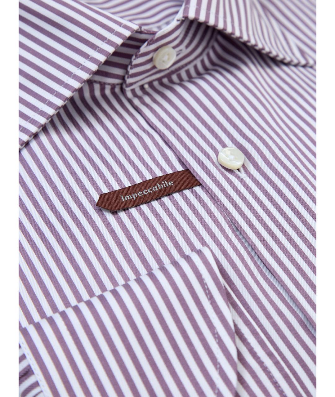 CANALI Бордовая хлопковая кэжуал рубашка, фото 3