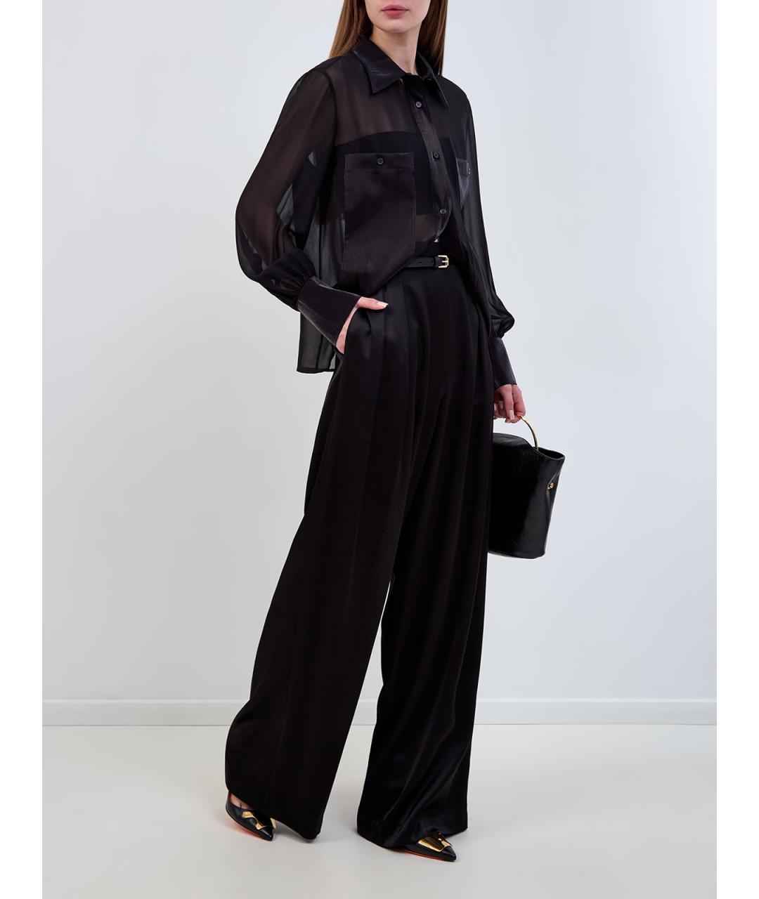 GENTRY PORTOFINO Черная шелковая рубашка, фото 2