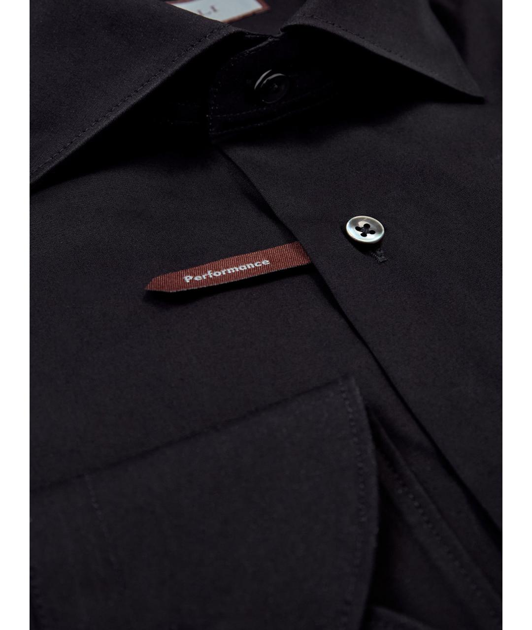 CANALI Черная хлопковая классическая рубашка, фото 3