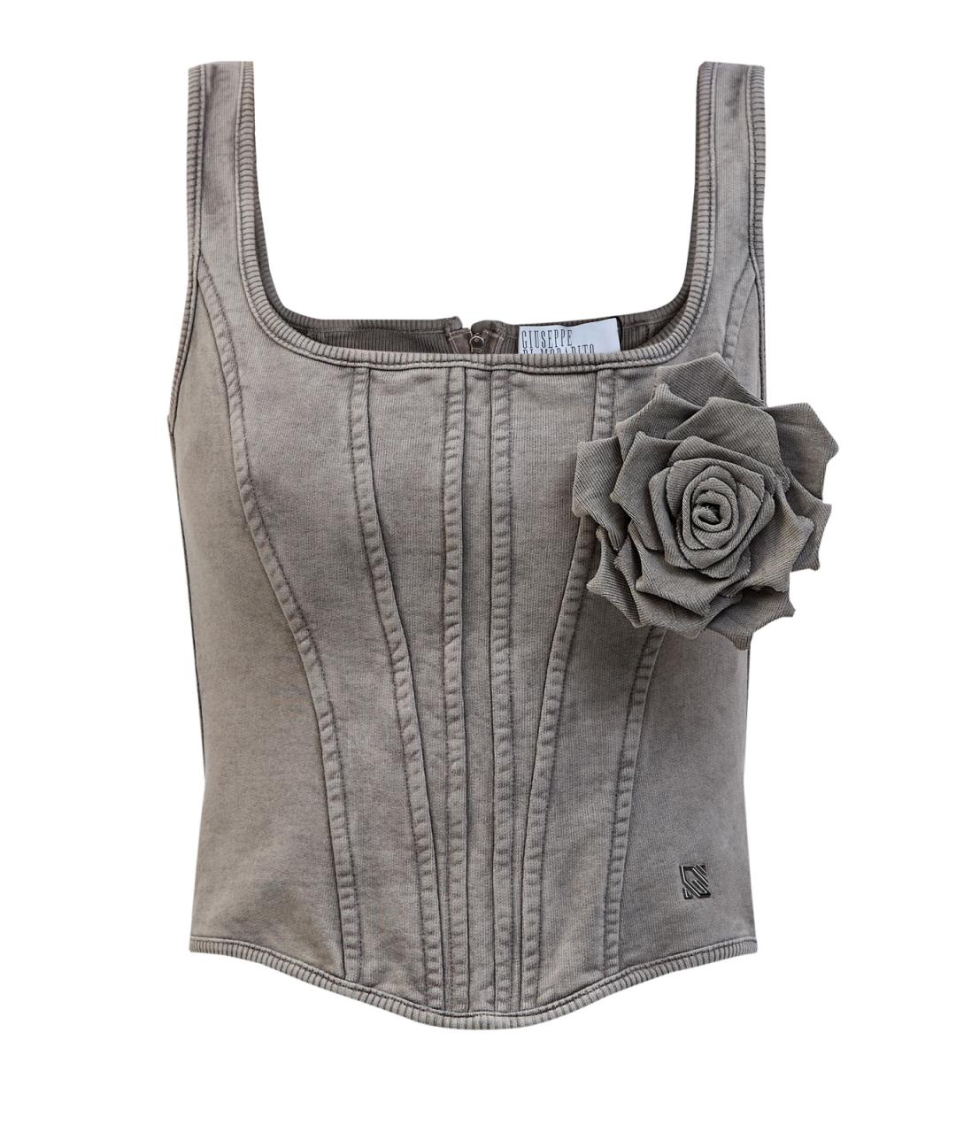 GIUSEPPE DI MORABITO Серая хлопковая майка, фото 1