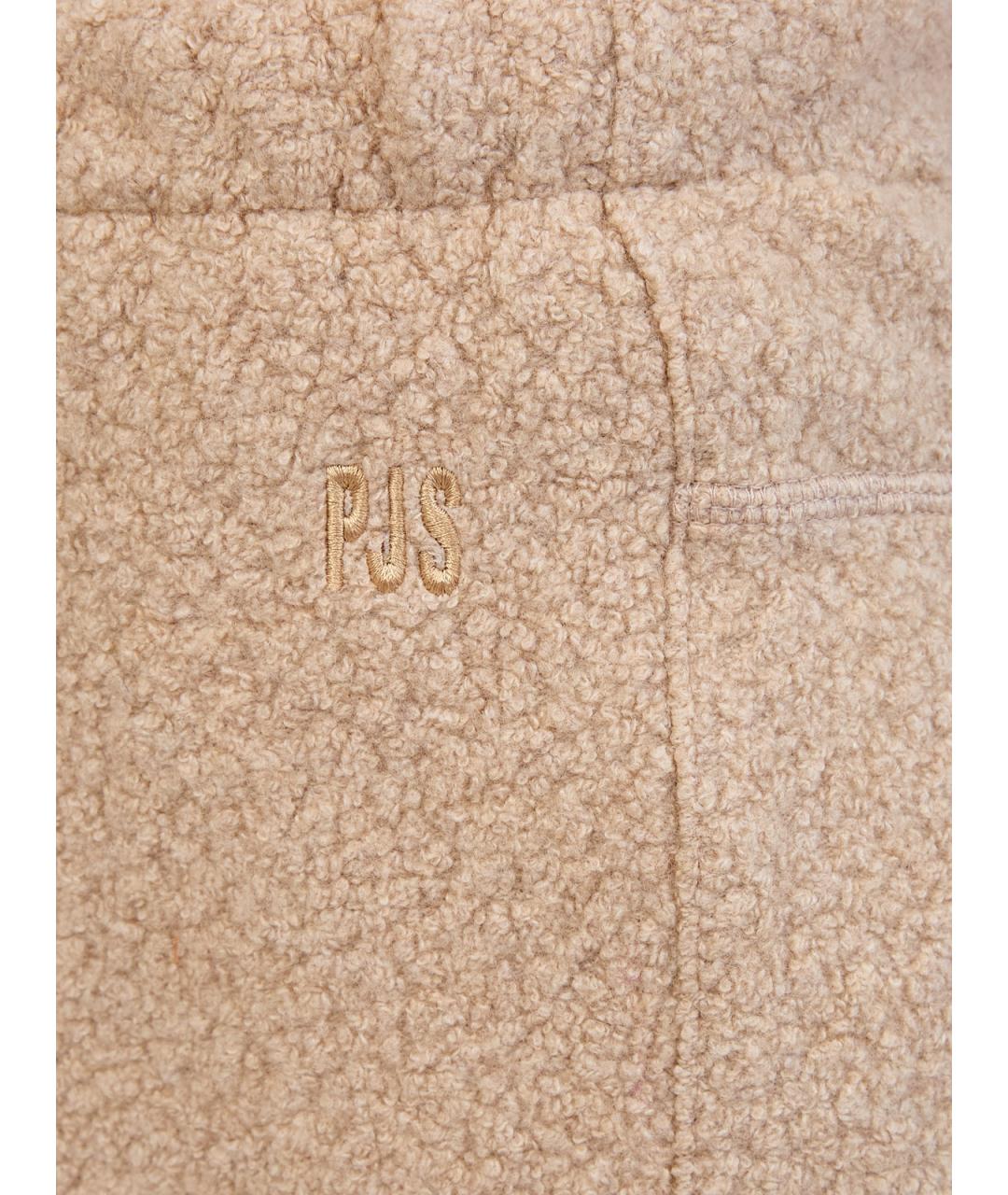 PARAJUMPERS Бежевые шерстяные прямые брюки, фото 5