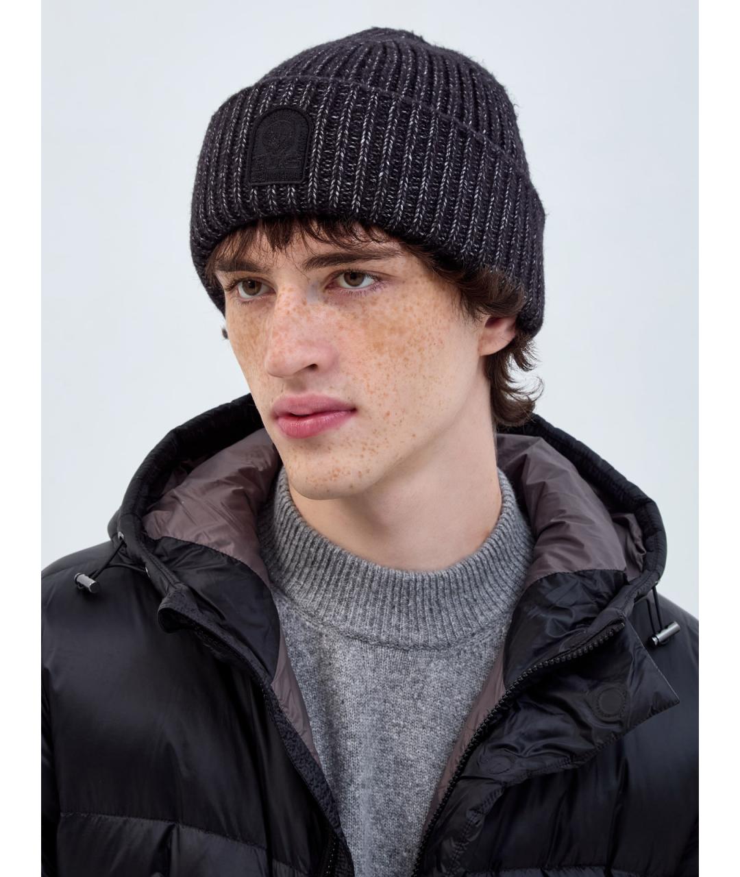 PARAJUMPERS Серая хлопковая шапка, фото 2