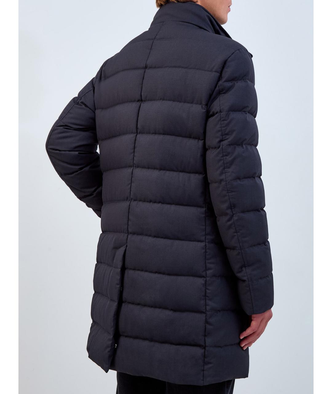 MOORER Темно-синий полиэстеровый пуховик, фото 4