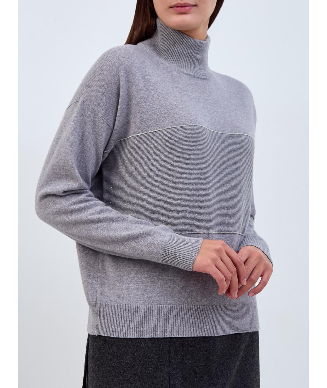PESERICO Серый шерстяной джемпер / свитер, фото 3