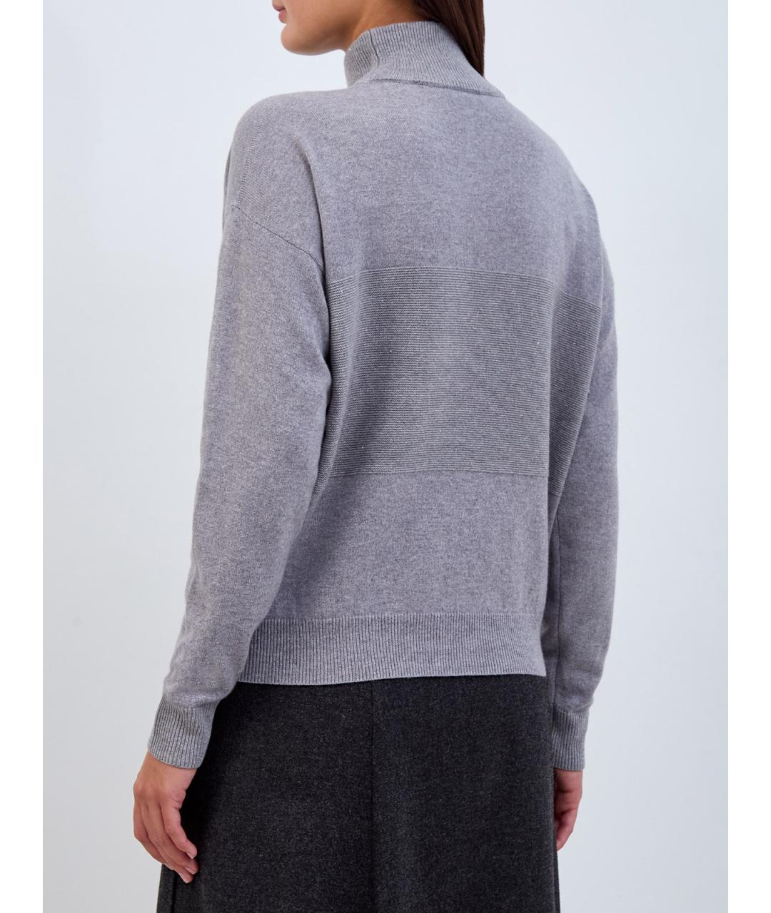 PESERICO Серый шерстяной джемпер / свитер, фото 4